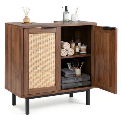 Bathroom Vanity Cabinet Rattan Doors U Cutout