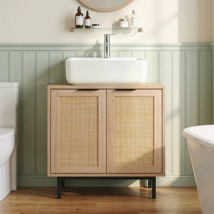 Bathroom Vanity Cabinet Rattan Doors U Cutout