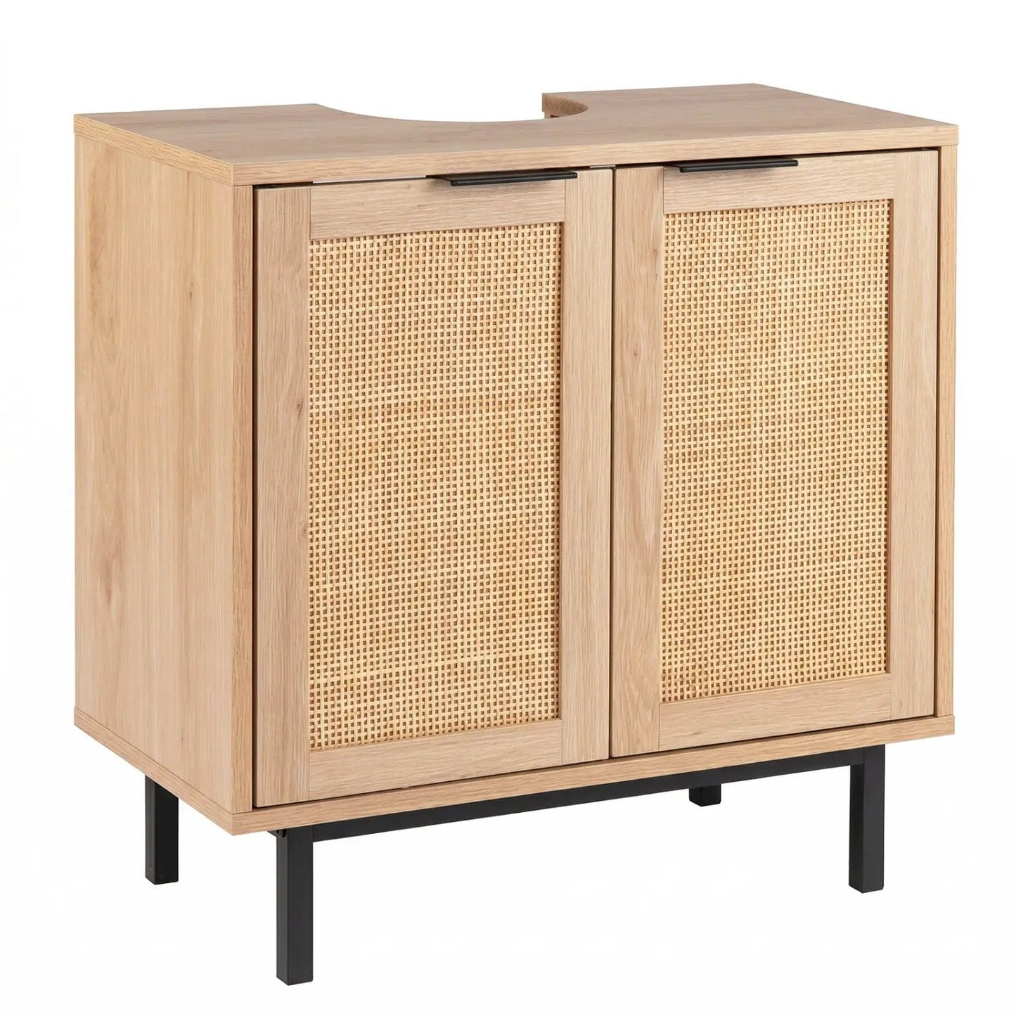 Bathroom Vanity Cabinet Rattan Doors U Cutout