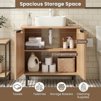 Bathroom Vanity Cabinet Rattan Doors U Cutout