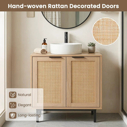 Bathroom Vanity Cabinet Rattan Doors U Cutout