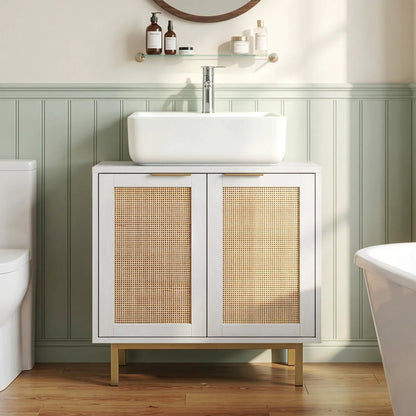 Bathroom Vanity Cabinet Rattan Doors U Cutout