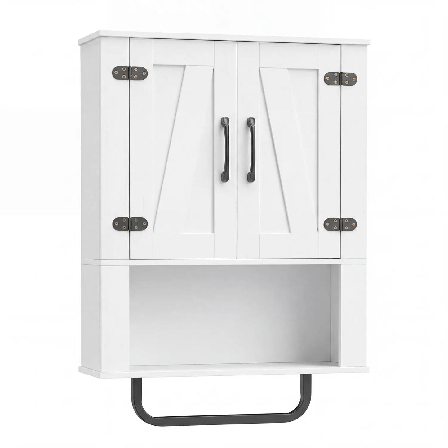 Bathroom Wall Cabinet With Barn Doors Towel Bar