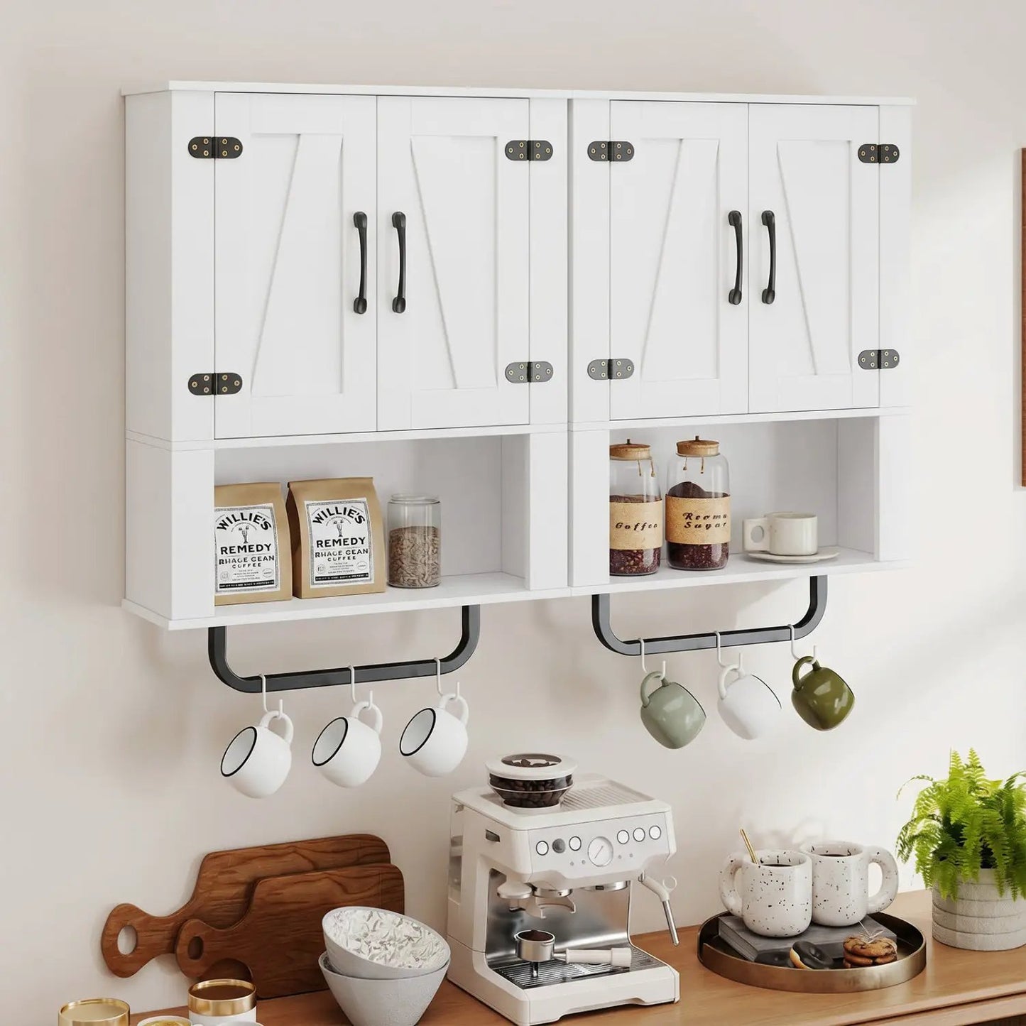 Bathroom Wall Cabinet With Barn Doors Towel Bar