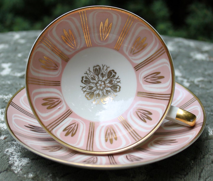 Bavarian Tea Cap and Saucer , Marked S.M. 1110. - Tampa Home & Garden Store