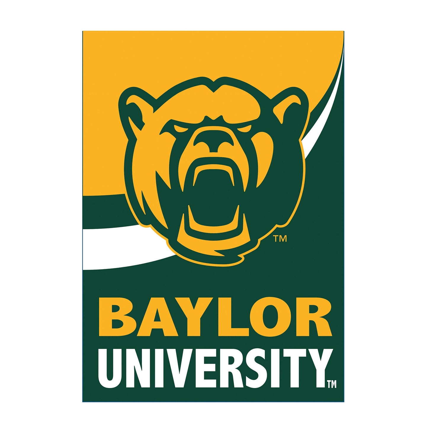 Baylor University Burlap Flag House Size - Tampa Home & Garden Store