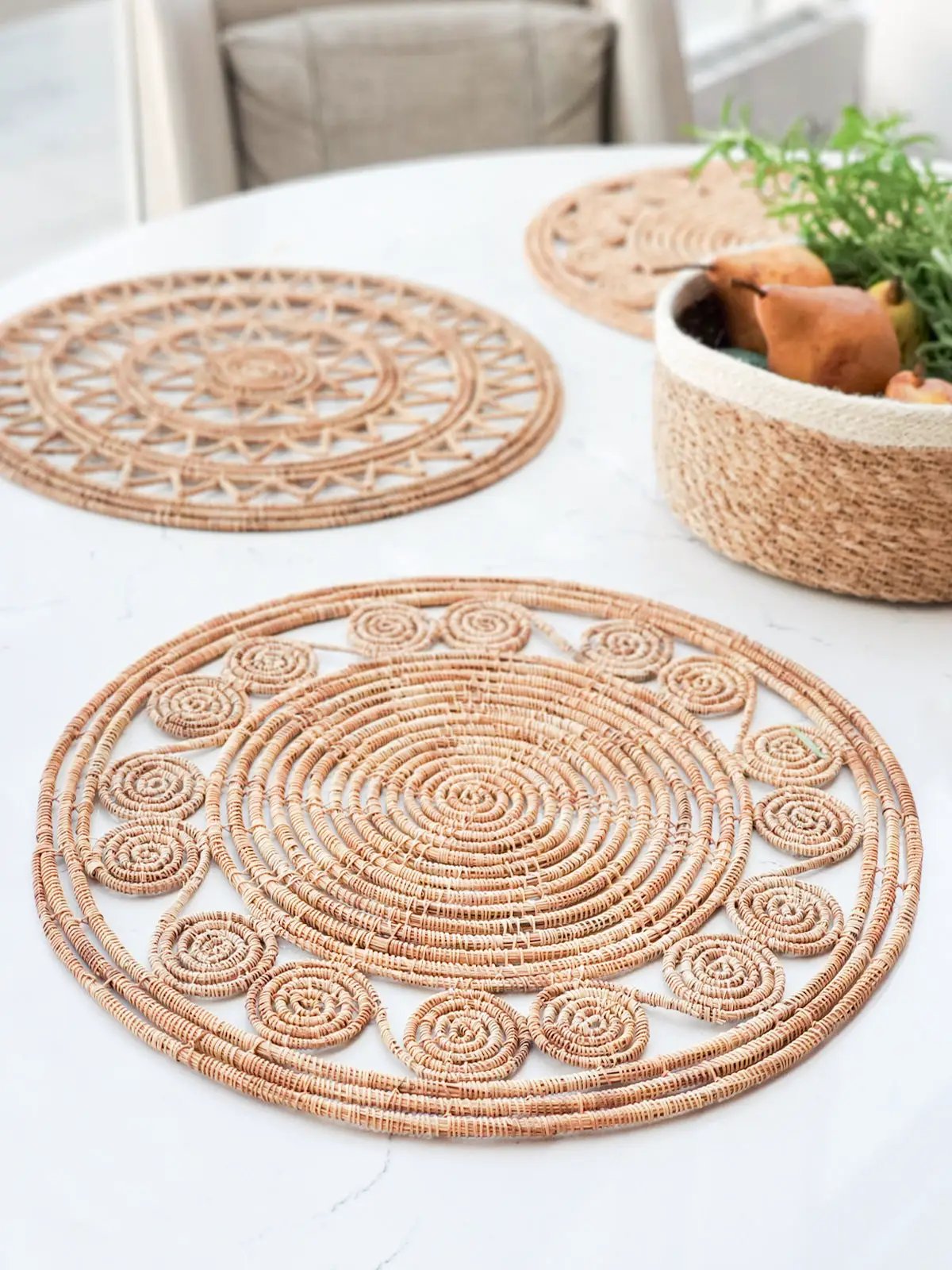 Bayu Woven Palm Fiber Placemat - Natural (Set of 2) - Tampa Home & Garden Store