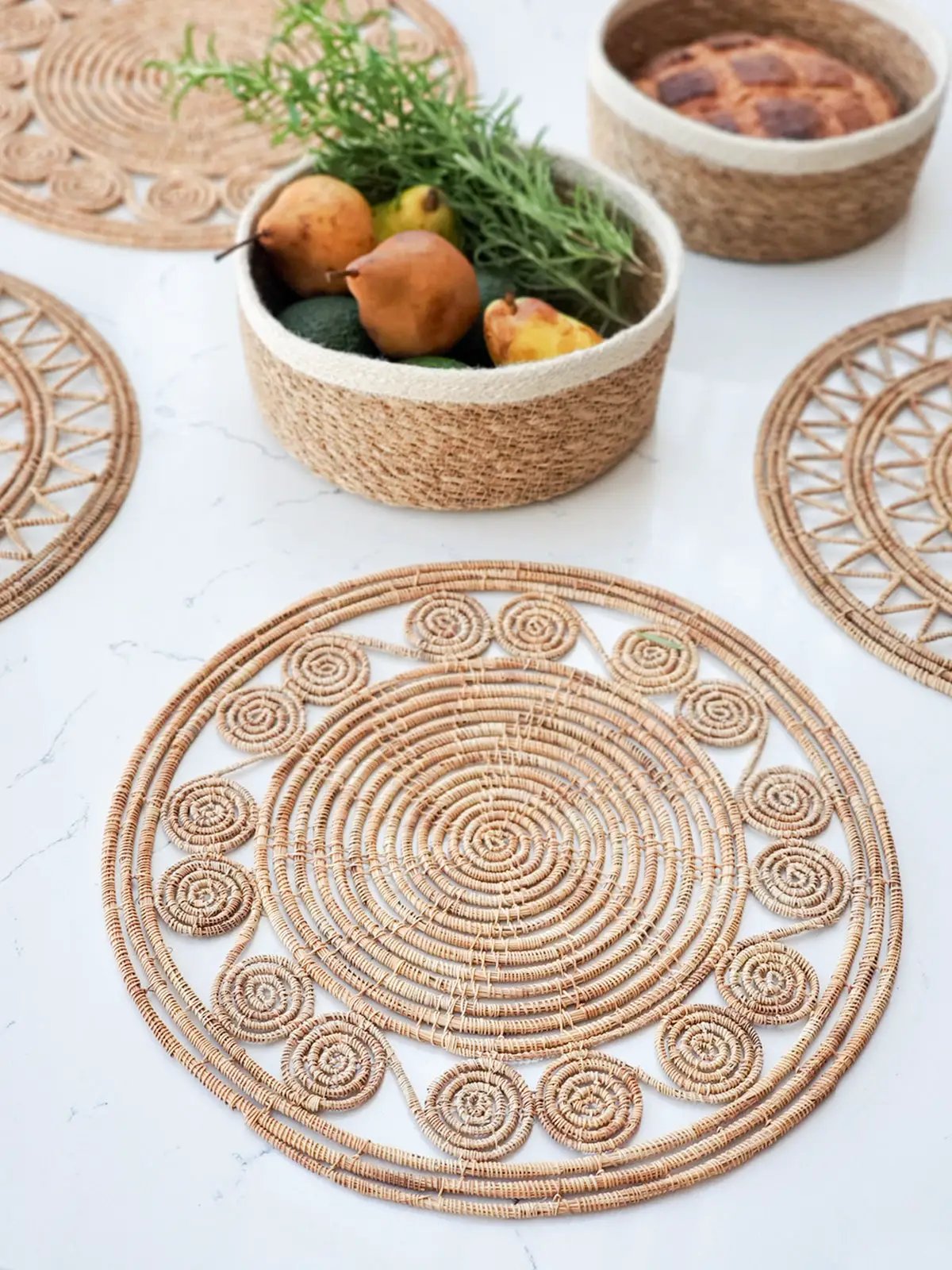 Bayu Woven Palm Fiber Placemat - Natural (Set of 2) - Tampa Home & Garden Store