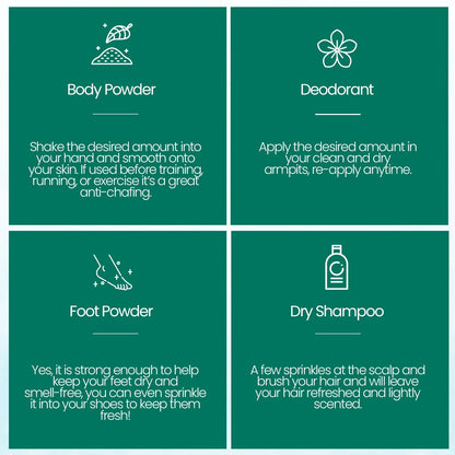 BeNat All-Natural Unscented Deodorant Body Powder — Low Waste, Gentle, & Effective - Tampa Home & Garden Store