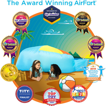 AirFort Beach Ball blue inflatable kids play fort playhouse for indoor outdoor use on Tampa Home & Garden Store