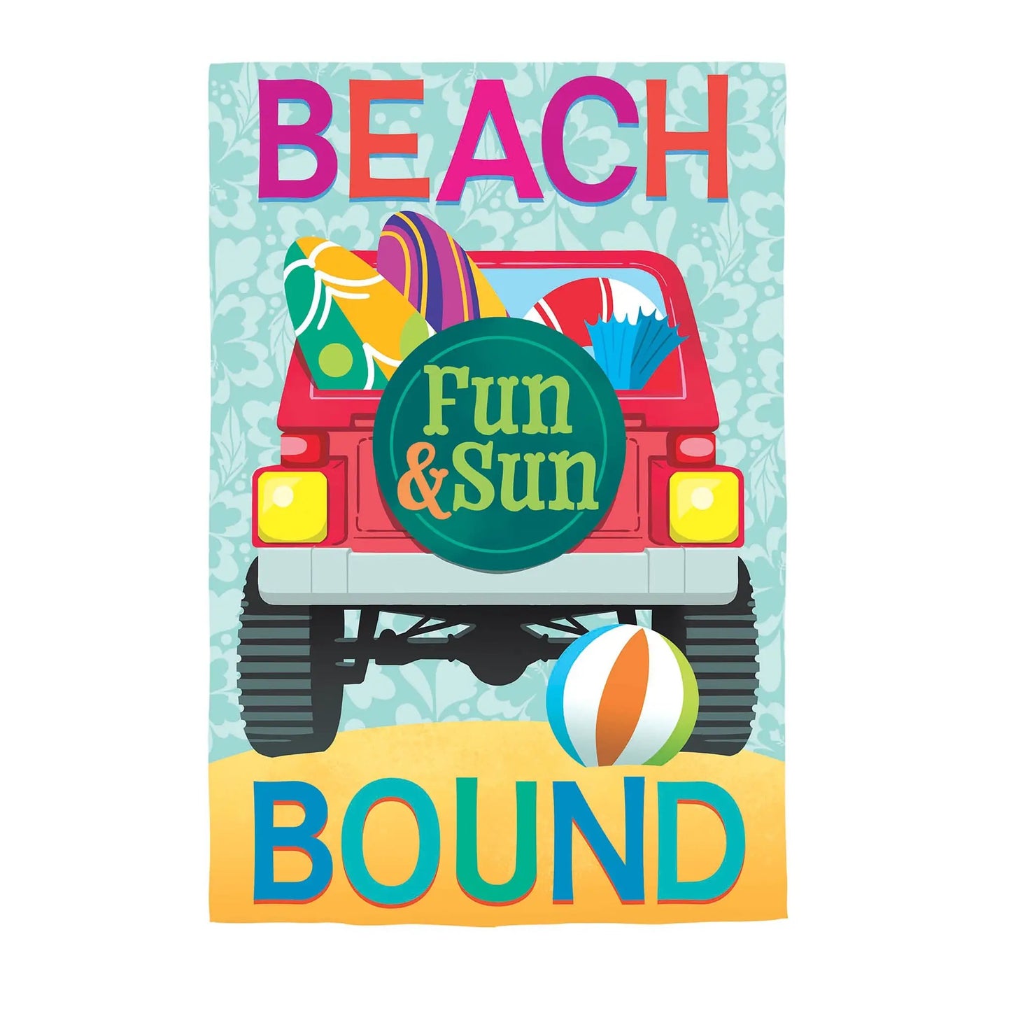 Beach Bound Burlap House Flag - Tampa Home & Garden Store