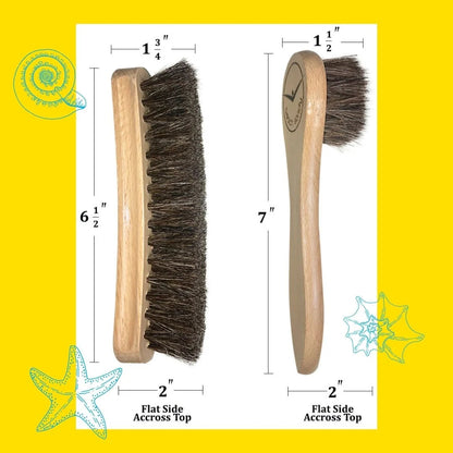 Beach Sandy Brush Kit – Eco-Friendly Sand Remover with Beech Wood Brushes & Microfiber Towel Bag – Portable Beach Accessory for Feet, Gear, & Pets - Tampa Home & Garden Store