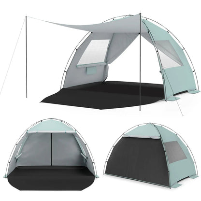 Beach Tent Sun Shelter with Canopy and Floor