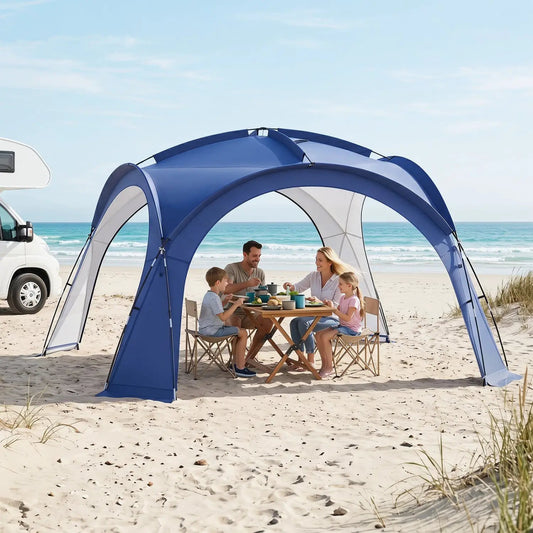 Large Beach Tent DirectDeals blue with removable sidewalls for 12-15 people on Tampa Home & Garden Store