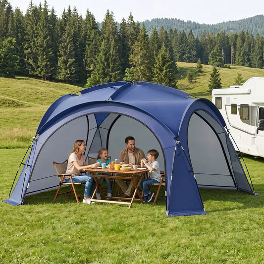 Large blue beach tent with removable sidewalls by DirectDeals for 12-15 people on Tampa Home & Garden Store