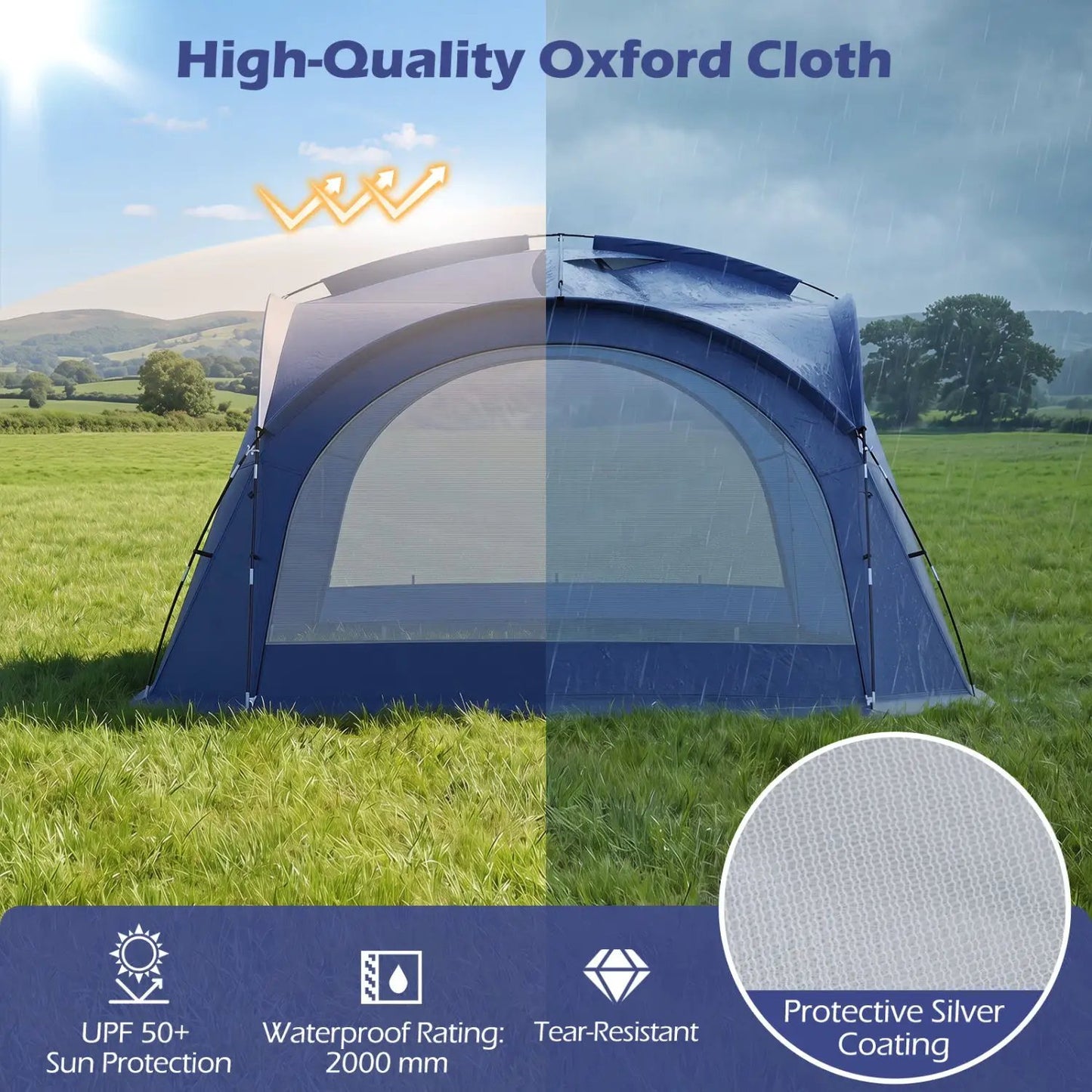 Beach Tent for 12 to 15 People With Sides