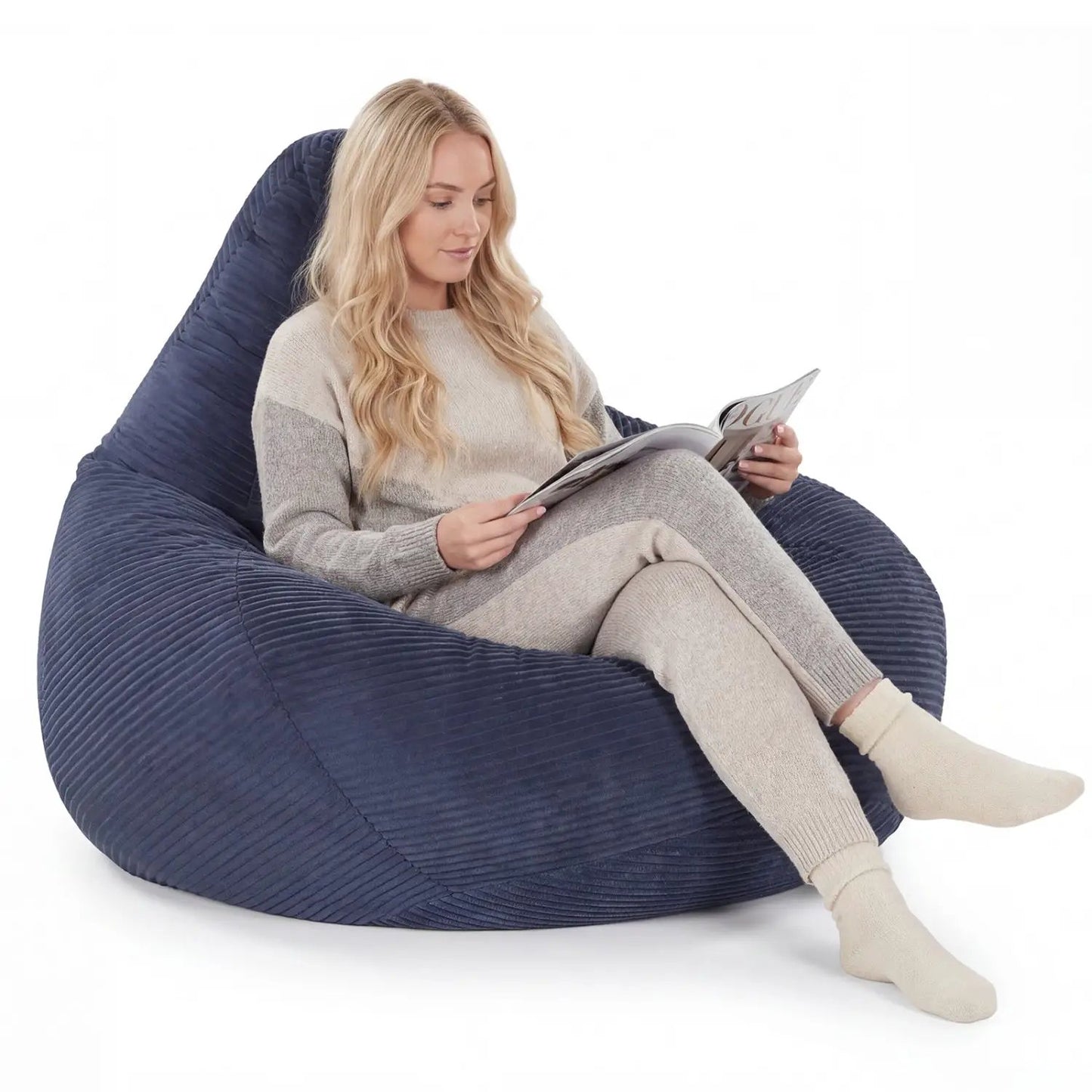 Bean Bag Chair for Adults with Corduroy Cover