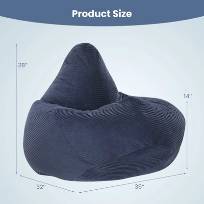 Bean Bag Chair for Adults with Corduroy Cover