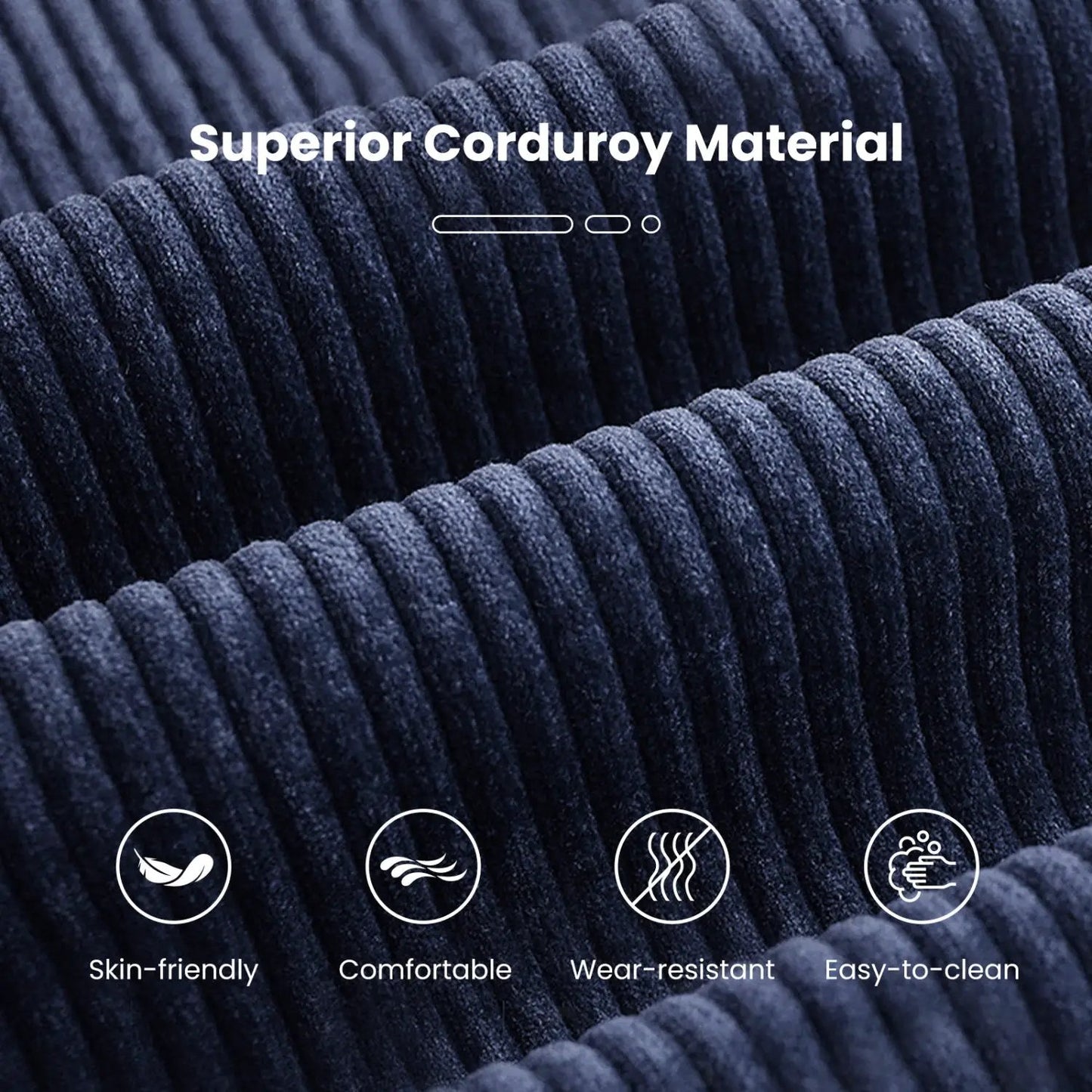 Bean Bag Chair for Adults with Corduroy Cover