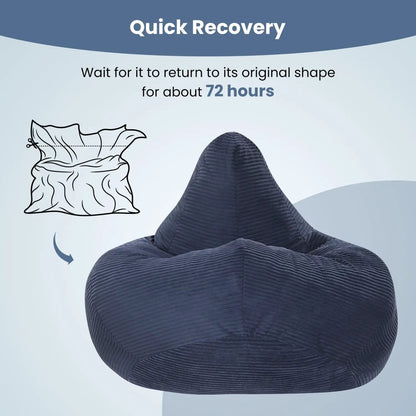 Bean Bag Chair for Adults with Corduroy Cover