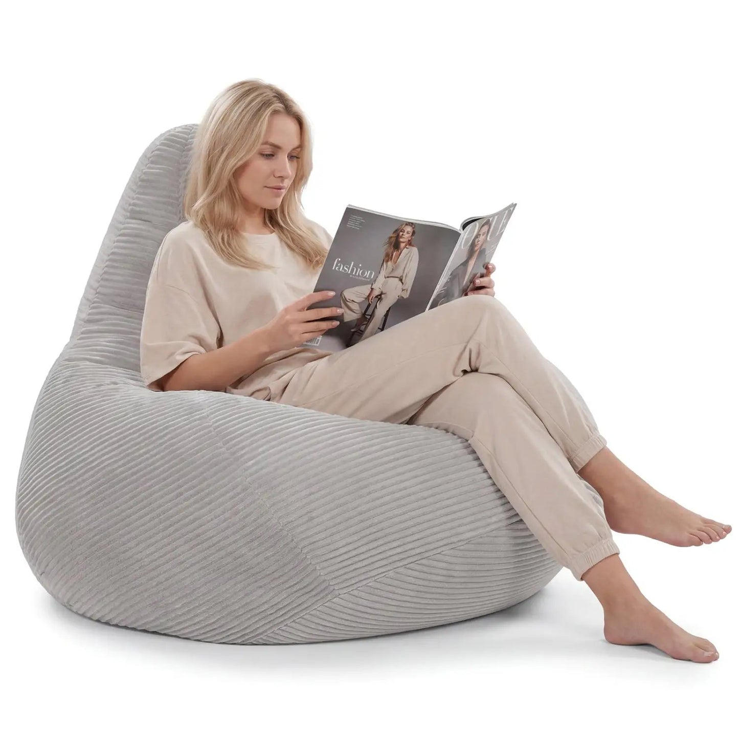 Bean Bag Chair for Adults with Corduroy Cover