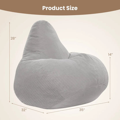 Bean Bag Chair for Adults with Corduroy Cover