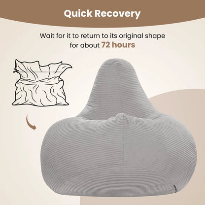 Bean Bag Chair for Adults with Corduroy Cover