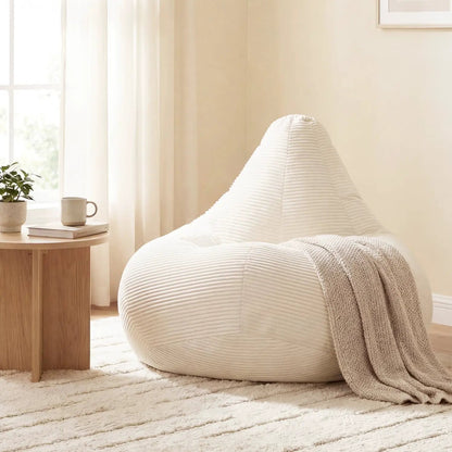Bean Bag Chair for Adults with Corduroy Cover