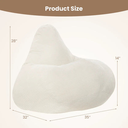 Bean Bag Chair for Adults with Corduroy Cover