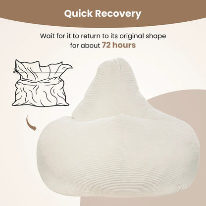 Bean Bag Chair for Adults with Corduroy Cover