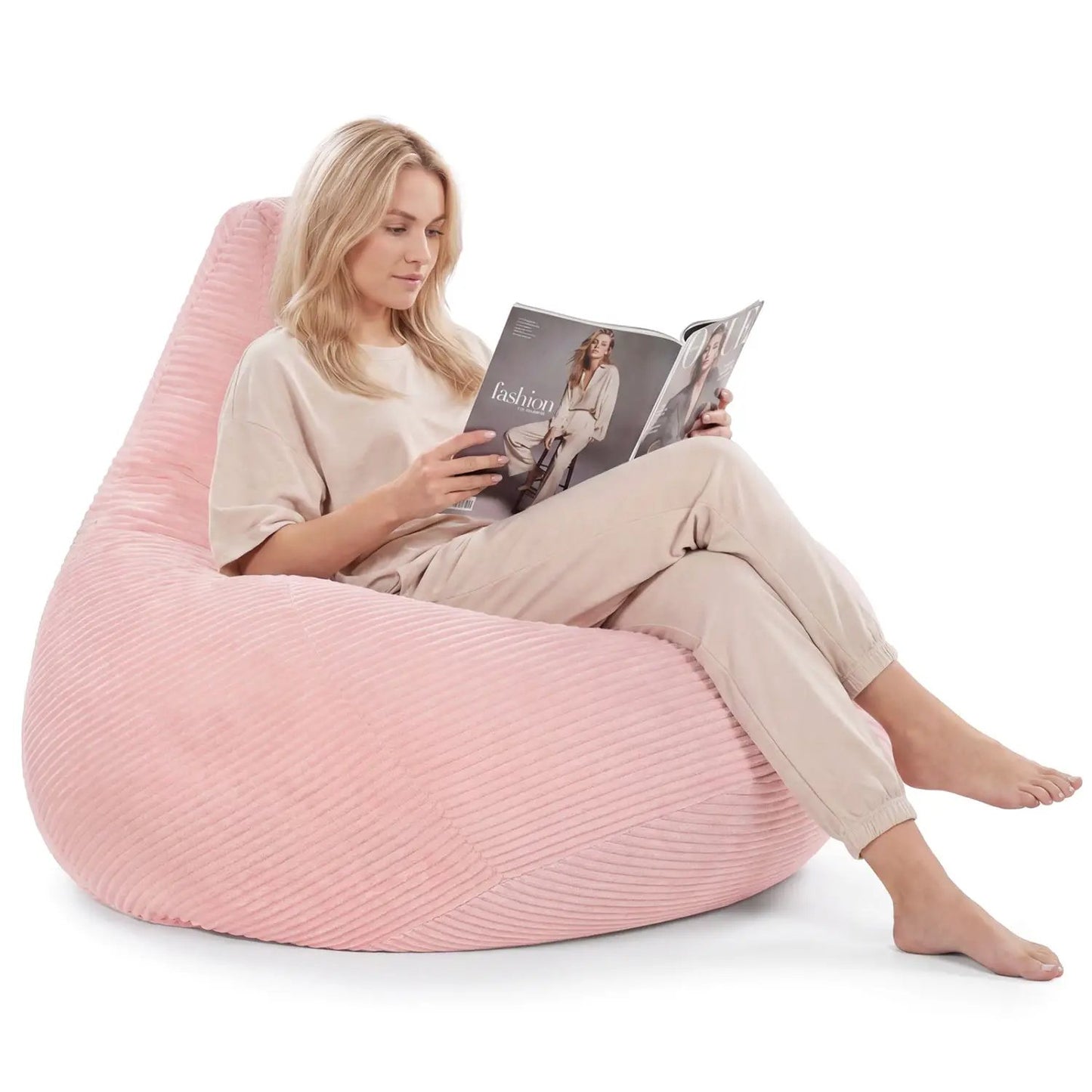 Bean Bag Chair for Adults with Corduroy Cover