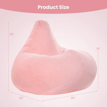 Bean Bag Chair for Adults with Corduroy Cover
