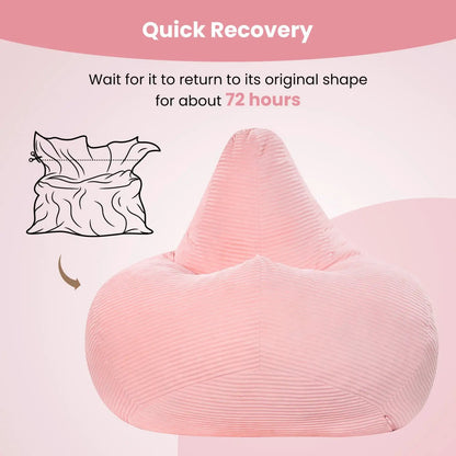 Bean Bag Chair for Adults with Corduroy Cover