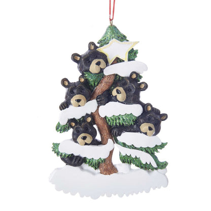 Bear Family on Tree Ornament - Family of 5 - Tampa Home & Garden Store