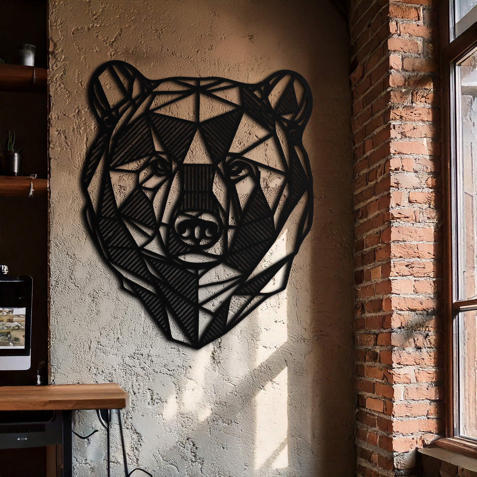 Bear Metal Wall Art - Wild Animal Steel Silhouette for Nature-Inspired Decor- KAF475 - Tampa Home & Garden Store