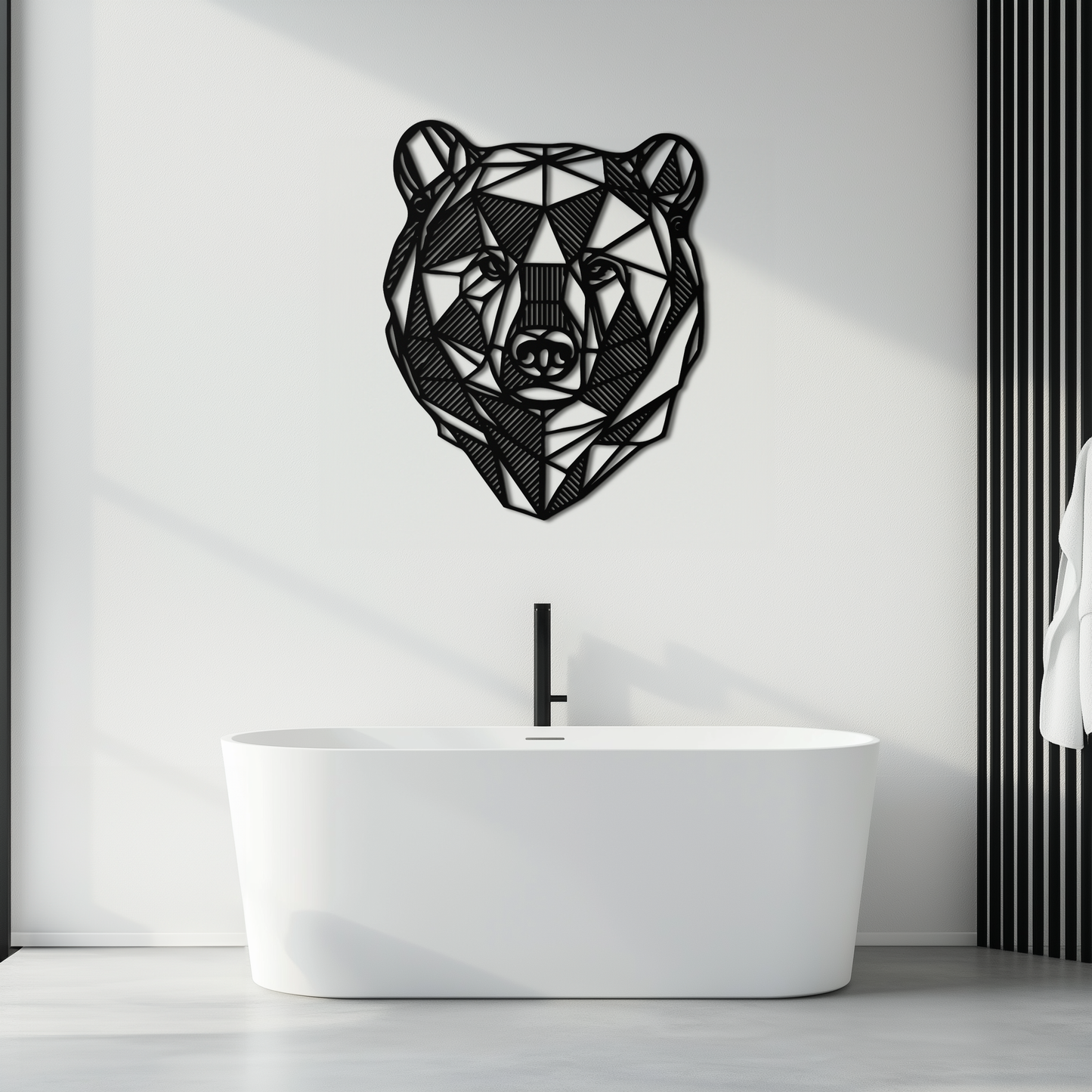 Bear Metal Wall Art - Wild Animal Steel Silhouette for Nature-Inspired Decor- KAF475 - Tampa Home & Garden Store