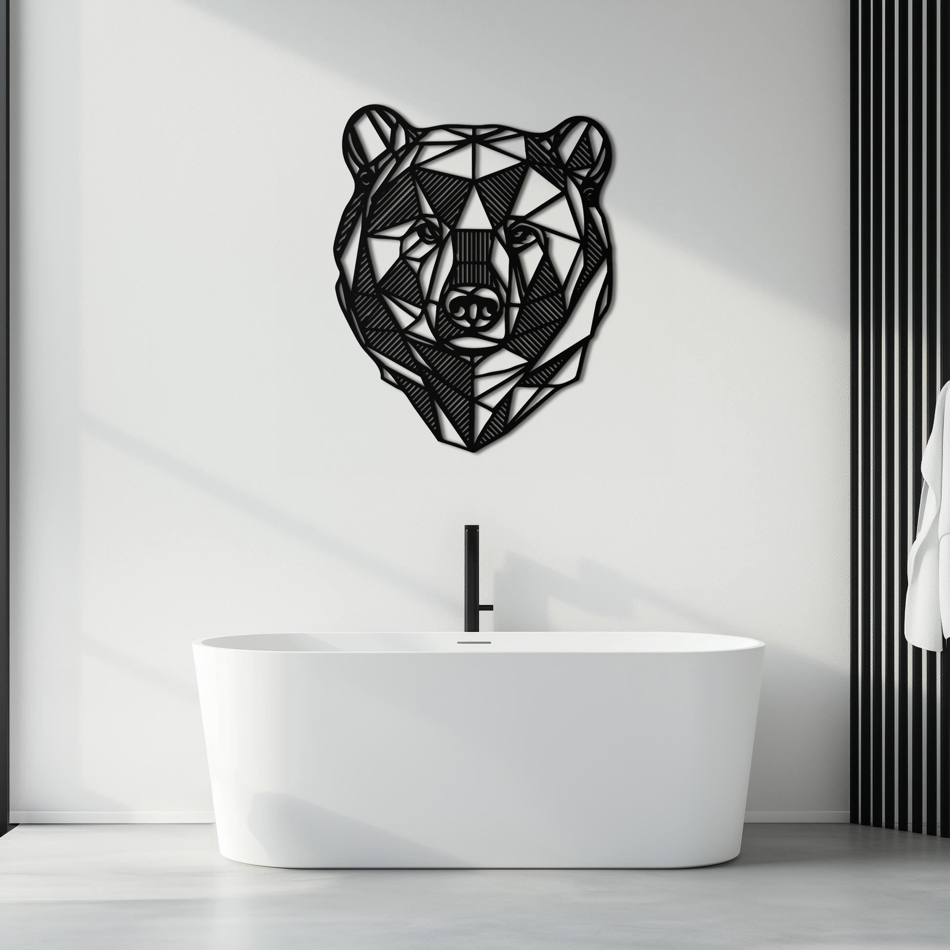 Bear Metal Wall Art - Wild Animal Steel Silhouette for Nature-Inspired Decor- KAF475 - Tampa Home & Garden Store