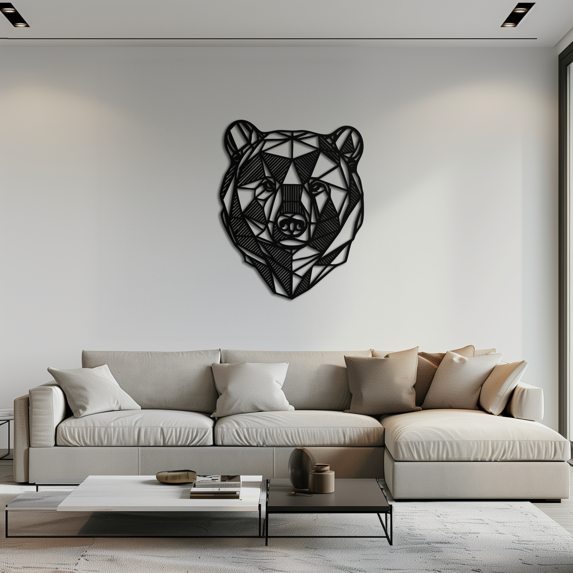 Bear Metal Wall Art - Wild Animal Steel Silhouette for Nature-Inspired Decor- KAF475 - Tampa Home & Garden Store
