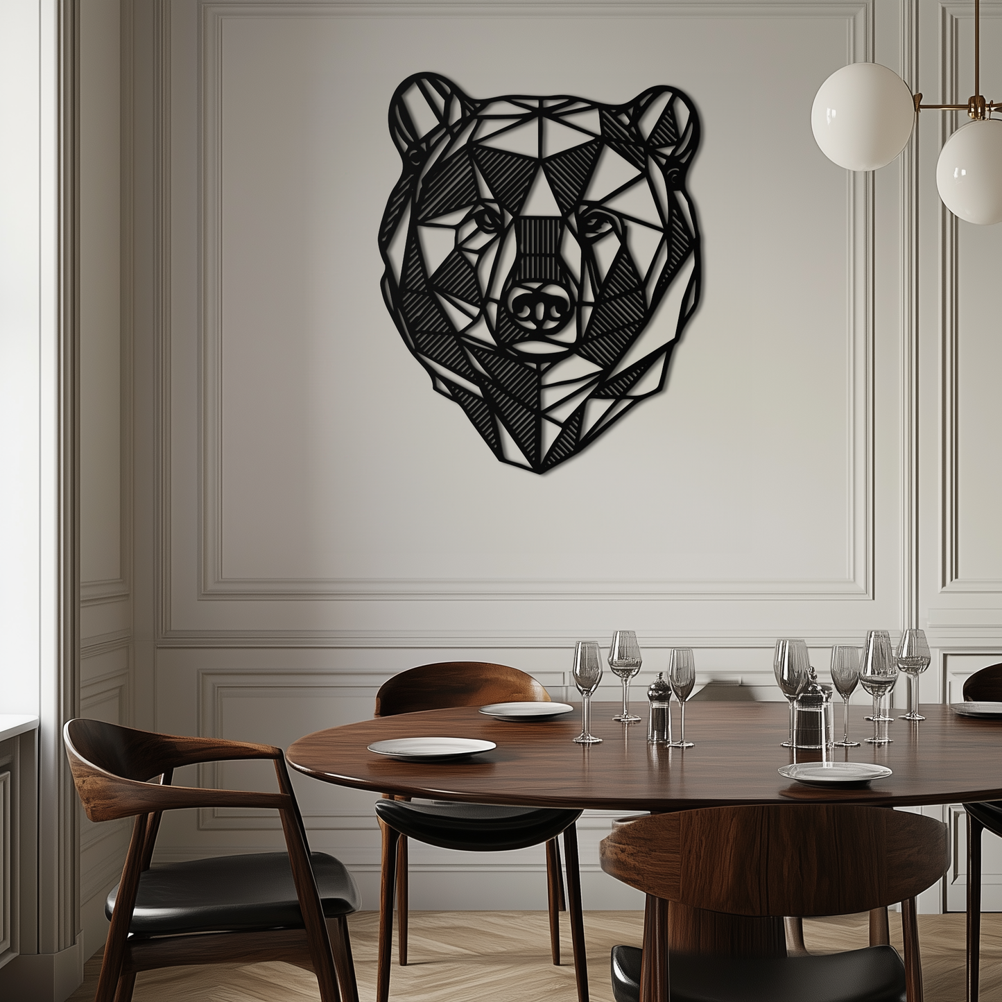 Bear Metal Wall Art - Wild Animal Steel Silhouette for Nature-Inspired Decor- KAF475 - Tampa Home & Garden Store