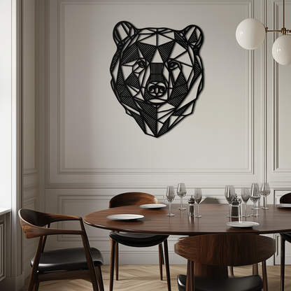 Bear Metal Wall Art - Wild Animal Steel Silhouette for Nature-Inspired Decor- KAF475 - Tampa Home & Garden Store