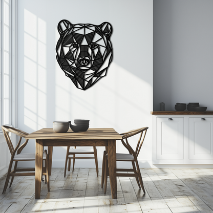 Bear Metal Wall Art - Wild Animal Steel Silhouette for Nature-Inspired Decor- KAF475 - Tampa Home & Garden Store