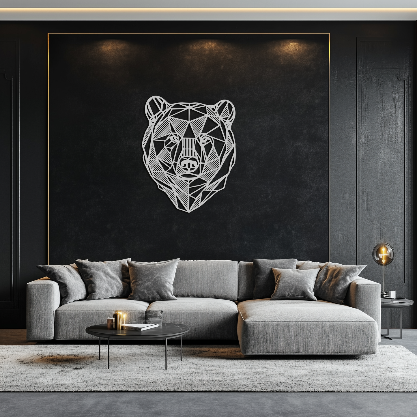 Bear Metal Wall Art - Wild Animal Steel Silhouette for Nature-Inspired Decor- KAF475 - Tampa Home & Garden Store