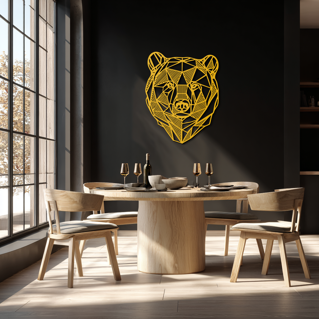 Bear Metal Wall Art - Wild Animal Steel Silhouette for Nature-Inspired Decor- KAF475 - Tampa Home & Garden Store