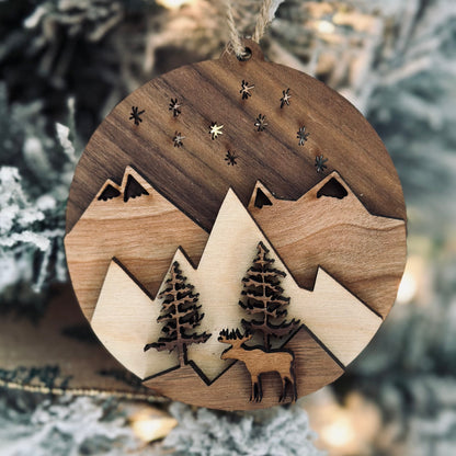 Bear Mountain - Layered 3-D Wooden Ornament Collection by Acorn & Fox - Tampa Home & Garden Store