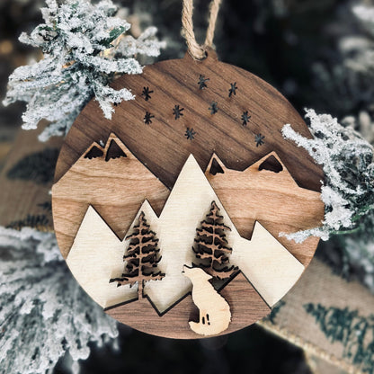 Bear Mountain - Layered 3-D Wooden Ornament Collection by Acorn & Fox - Tampa Home & Garden Store