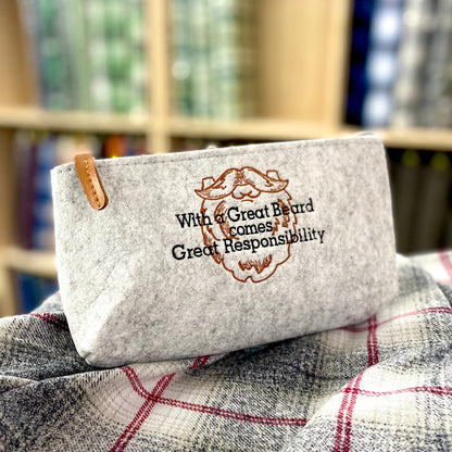 Beard Collection Embroidered Man Bags for Grooming Kit - Tampa Home & Garden Store