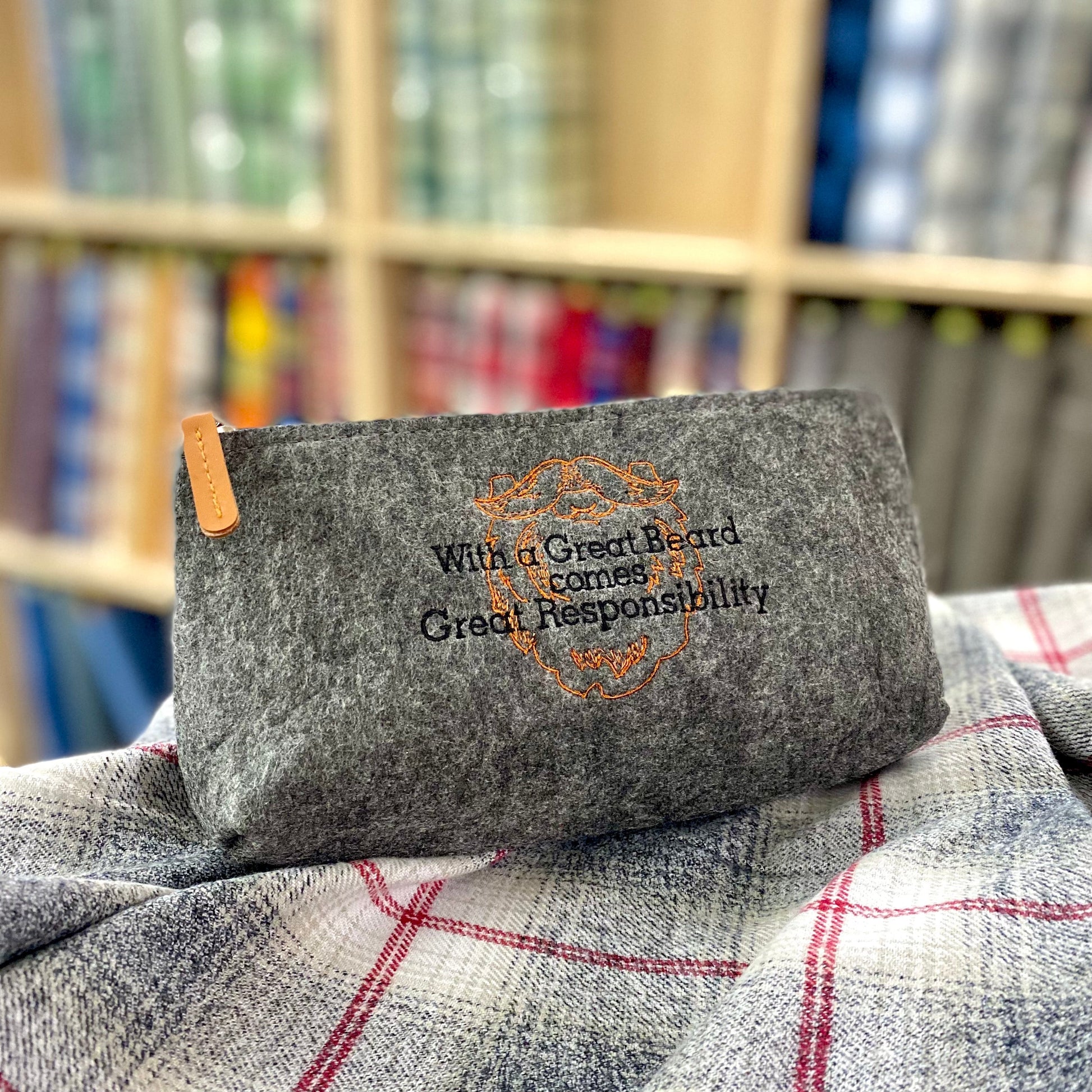 Beard Collection Embroidered Man Bags for Grooming Kit - Tampa Home & Garden Store