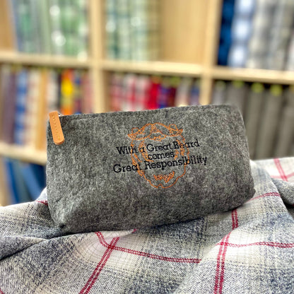 Beard Collection Embroidered Man Bags for Grooming Kit - Tampa Home & Garden Store