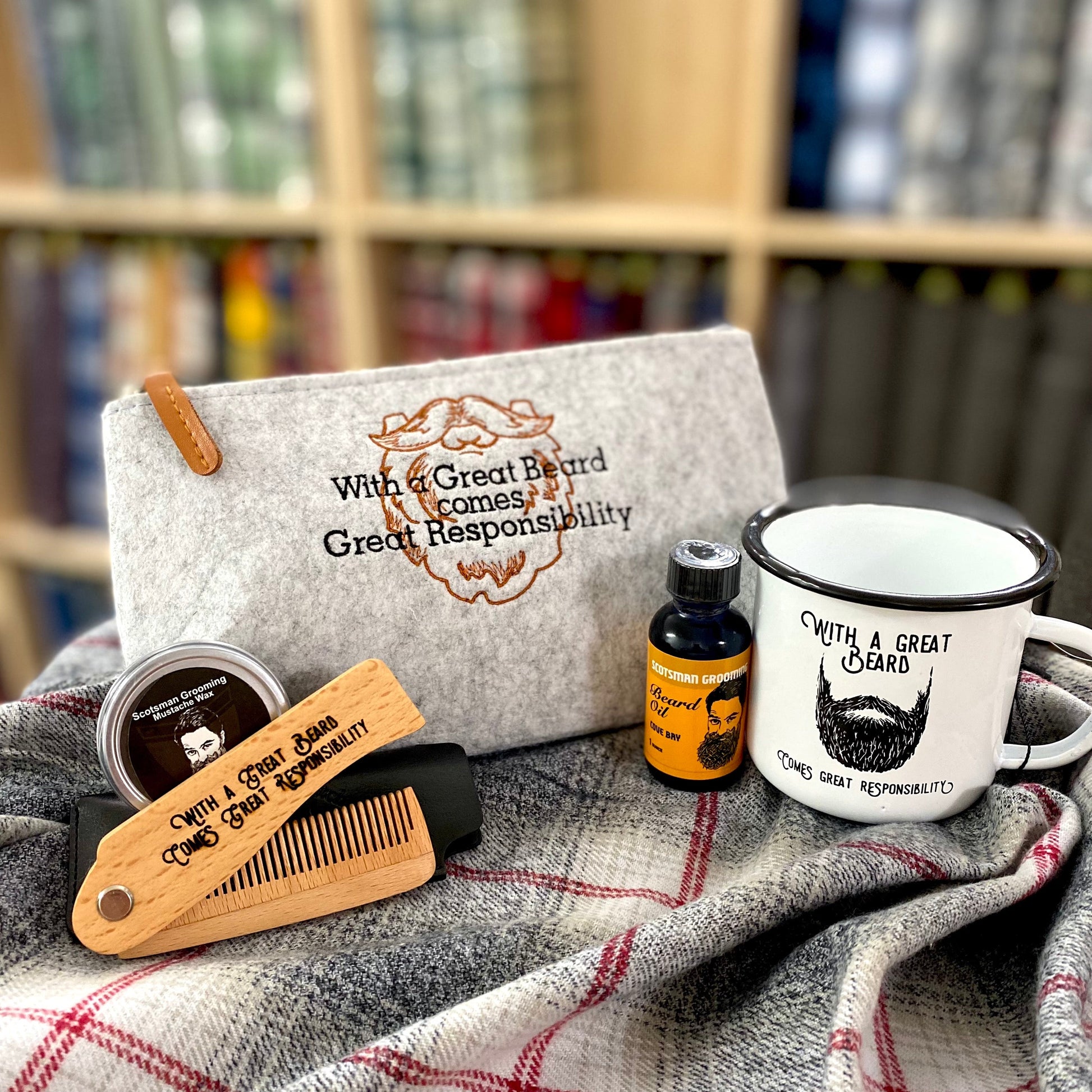 Beard Collection Embroidered Man Bags for Grooming Kit - Tampa Home & Garden Store