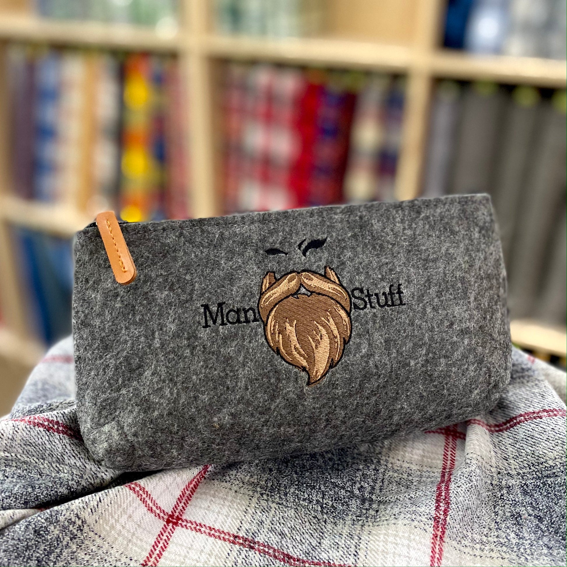 Beard Collection Embroidered Man Bags for Grooming Kit - Tampa Home & Garden Store